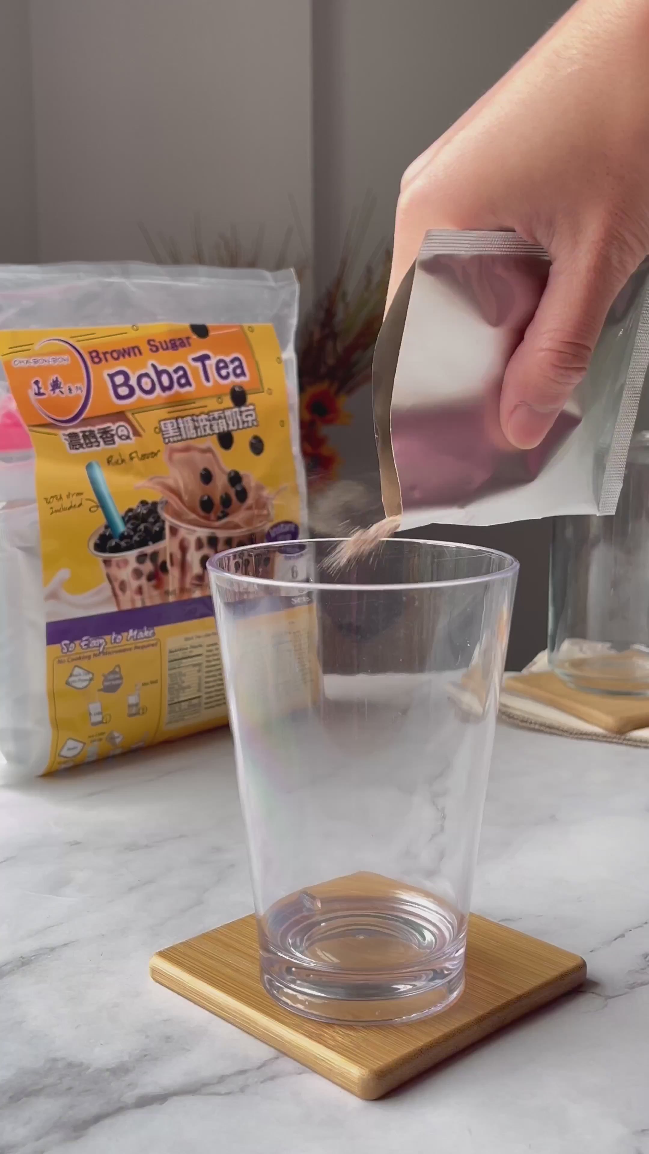 Load video: Making boba tea at home.